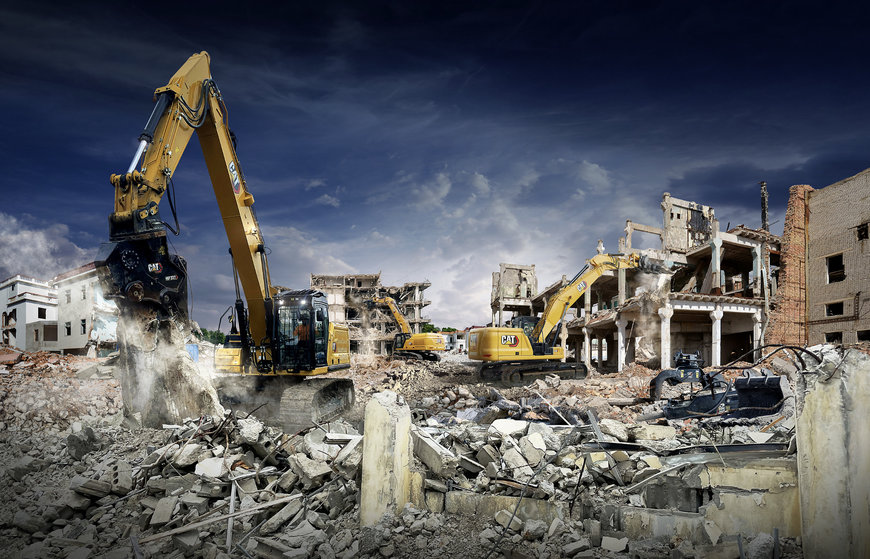 New Cat® 330 Straight Boom Excavator Efficiently Completes Low-Level Building And Industrial Demolition Work